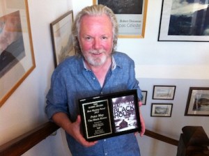 Peter May with Barry Award for "The Blackhouse"