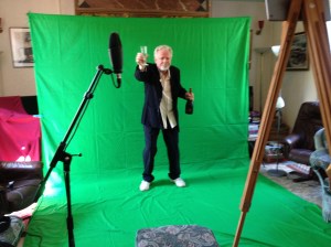 Peter May filming against Green Screen for music videos